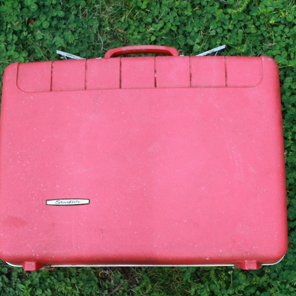 Vintage Starflite Red Hard Suitcase